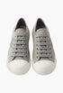 Cloudy Gray - Cotton Gabardine Sneakers - GLAM MODA